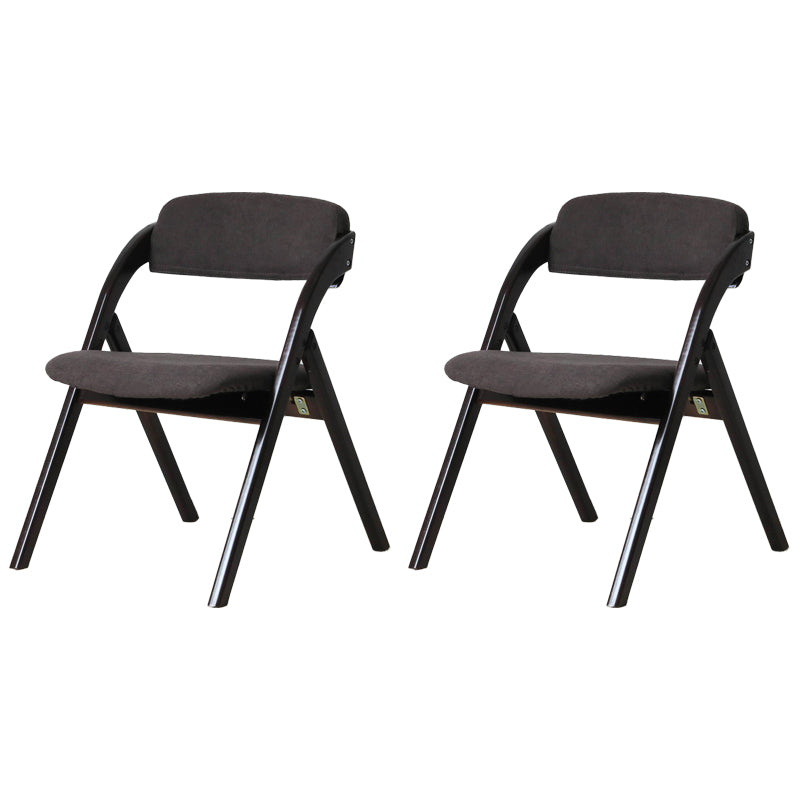 Scandinavian Home Side Chair Upholstered Open Back Wood Folding Dining Room Chair Brown Brown Set of 2 Clearhalo ' kitchen&dining_furn' 'Dining Chairs' 'Dining Tables & Seating' 'dining_chair' 'Furniture' 'furniture_dining_chair' 'Kitchen & Dining Furniture' 'kitchen' 3968756