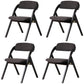 Scandinavian Home Side Chair Upholstered Open Back Wood Folding Dining Room Chair Brown Brown Set of 4 Clearhalo ' kitchen&dining_furn' 'Dining Chairs' 'Dining Tables & Seating' 'dining_chair' 'Furniture' 'furniture_dining_chair' 'Kitchen & Dining Furniture' 'kitchen' 3968757