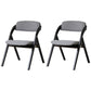 Scandinavian Home Side Chair Upholstered Open Back Wood Folding Dining Room Chair Smoke Gray Brown Set of 2 Clearhalo ' kitchen&dining_furn' 'Dining Chairs' 'Dining Tables & Seating' 'dining_chair' 'Furniture' 'furniture_dining_chair' 'Kitchen & Dining Furniture' 'kitchen' 3968759