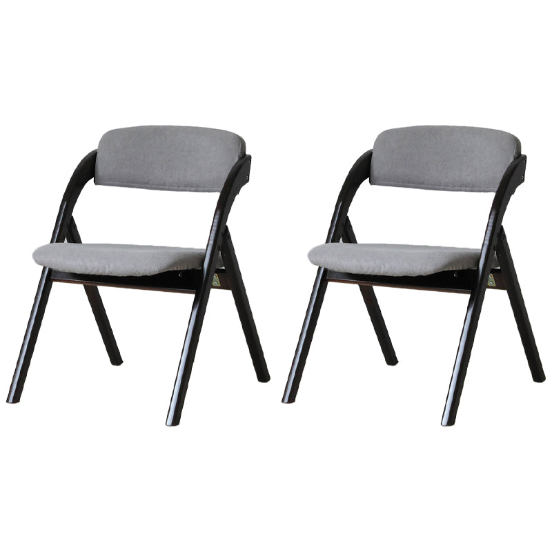 Scandinavian Home Side Chair Upholstered Open Back Wood Folding Dining Room Chair Smoke Gray Brown Set of 2 Clearhalo ' kitchen&dining_furn' 'Dining Chairs' 'Dining Tables & Seating' 'dining_chair' 'Furniture' 'furniture_dining_chair' 'Kitchen & Dining Furniture' 'kitchen' 3968759