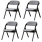 Scandinavian Home Side Chair Upholstered Open Back Wood Folding Dining Room Chair Smoke Gray Brown Set of 4 Clearhalo ' kitchen&dining_furn' 'Dining Chairs' 'Dining Tables & Seating' 'dining_chair' 'Furniture' 'furniture_dining_chair' 'Kitchen & Dining Furniture' 'kitchen' 3968760
