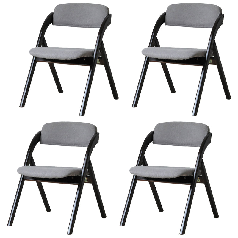 Scandinavian Home Side Chair Upholstered Open Back Wood Folding Dining Room Chair Smoke Gray Brown Set of 4 Clearhalo ' kitchen&dining_furn' 'Dining Chairs' 'Dining Tables & Seating' 'dining_chair' 'Furniture' 'furniture_dining_chair' 'Kitchen & Dining Furniture' 'kitchen' 3968760