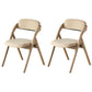 Scandinavian Home Side Chair Upholstered Open Back Wood Folding Dining Room Chair Khaki Gray Set of 2 Clearhalo ' kitchen&dining_furn' 'Dining Chairs' 'Dining Tables & Seating' 'dining_chair' 'Furniture' 'furniture_dining_chair' 'Kitchen & Dining Furniture' 'kitchen' 3968762