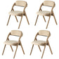 Scandinavian Home Side Chair Upholstered Open Back Wood Folding Dining Room Chair Khaki Gray Set of 4 Clearhalo ' kitchen&dining_furn' 'Dining Chairs' 'Dining Tables & Seating' 'dining_chair' 'Furniture' 'furniture_dining_chair' 'Kitchen & Dining Furniture' 'kitchen' 3968763