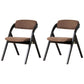 Scandinavian Home Side Chair Upholstered Open Back Wood Folding Dining Room Chair Coffee Brown Set of 2 Clearhalo ' kitchen&dining_furn' 'Dining Chairs' 'Dining Tables & Seating' 'dining_chair' 'Furniture' 'furniture_dining_chair' 'Kitchen & Dining Furniture' 'kitchen' 3968765