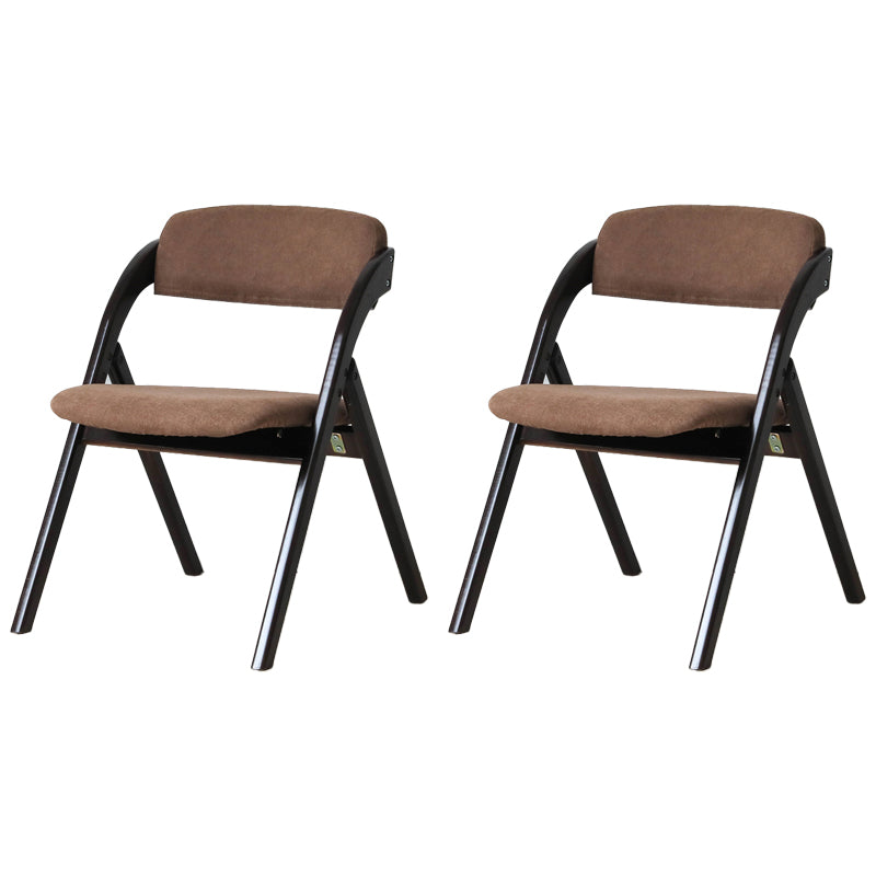 Scandinavian Home Side Chair Upholstered Open Back Wood Folding Dining Room Chair Coffee Brown Set of 2 Clearhalo ' kitchen&dining_furn' 'Dining Chairs' 'Dining Tables & Seating' 'dining_chair' 'Furniture' 'furniture_dining_chair' 'Kitchen & Dining Furniture' 'kitchen' 3968765