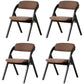 Scandinavian Home Side Chair Upholstered Open Back Wood Folding Dining Room Chair Coffee Brown Set of 4 Clearhalo ' kitchen&dining_furn' 'Dining Chairs' 'Dining Tables & Seating' 'dining_chair' 'Furniture' 'furniture_dining_chair' 'Kitchen & Dining Furniture' 'kitchen' 3968766
