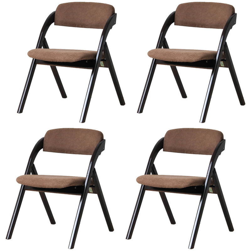 Scandinavian Home Side Chair Upholstered Open Back Wood Folding Dining Room Chair Coffee Brown Set of 4 Clearhalo ' kitchen&dining_furn' 'Dining Chairs' 'Dining Tables & Seating' 'dining_chair' 'Furniture' 'furniture_dining_chair' 'Kitchen & Dining Furniture' 'kitchen' 3968766