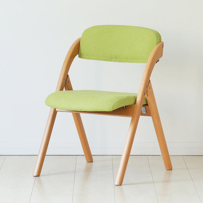 Scandinavian Home Side Chair Upholstered Open Back Wood Folding Dining Room Chair Green Natural Wood 1 Piece Clearhalo ' kitchen&dining_furn' 'Dining Chairs' 'Dining Tables & Seating' 'dining_chair' 'Furniture' 'furniture_dining_chair' 'Kitchen & Dining Furniture' 'kitchen' 3968773