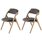 Scandinavian Home Side Chair Upholstered Open Back Wood Folding Dining Room Chair Brown Gray Set of 2 Clearhalo ' kitchen&dining_furn' 'Dining Chairs' 'Dining Tables & Seating' 'dining_chair' 'Furniture' 'furniture_dining_chair' 'Kitchen & Dining Furniture' 'kitchen' 3968777