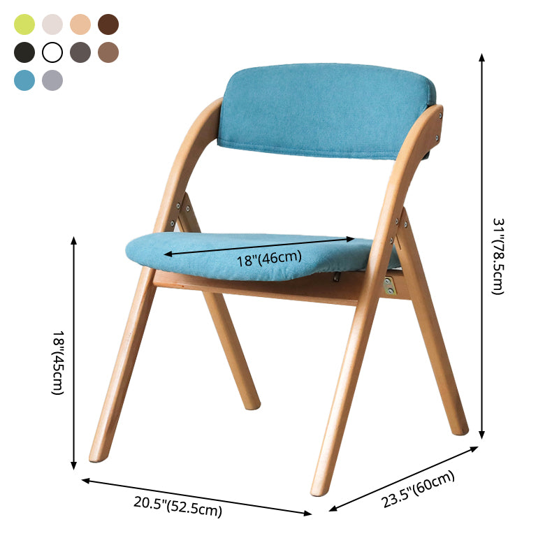 Scandinavian Home Side Chair Upholstered Open Back Wood Folding Dining Room Chair Clearhalo ' kitchen&dining_furn' 'Dining Chairs' 'Dining Tables & Seating' 'dining_chair' 'Furniture' 'furniture_dining_chair' 'Kitchen & Dining Furniture' 'kitchen' 3968779