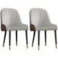 Glam Metal Dining Room Chairs Upholstered Side PU Leather Armchairs for Restaurant Grey 2 Piece Set Brass Gold Clearhalo ' kitchen&dining_furn' 'Dining Chairs' 'Dining Tables & Seating' 'dining_chair' 'furn' 'furn_dining_chair' 'Furniture' 'furniture_dining_chair' 'Kitchen & Dining Furniture' 'kitchen' 3968782