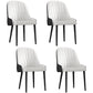Glam Metal Dining Room Chairs Upholstered Side PU Leather Armchairs for Restaurant White-Black 4 Piece Set Black Clearhalo ' kitchen&dining_furn' 'Dining Chairs' 'Dining Tables & Seating' 'dining_chair' 'furn' 'furn_dining_chair' 'Furniture' 'furniture_dining_chair' 'Kitchen & Dining Furniture' 'kitchen' 3968797