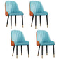 Glam Metal Dining Room Chairs Upholstered Side PU Leather Armchairs for Restaurant Blue 4 Piece Set Brass Gold Clearhalo ' kitchen&dining_furn' 'Dining Chairs' 'Dining Tables & Seating' 'dining_chair' 'furn' 'furn_dining_chair' 'Furniture' 'furniture_dining_chair' 'Kitchen & Dining Furniture' 'kitchen' 3968808