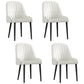 Glam Metal Dining Room Chairs Upholstered Side PU Leather Armchairs for Restaurant White 4 Piece Set Black Clearhalo ' kitchen&dining_furn' 'Dining Chairs' 'Dining Tables & Seating' 'dining_chair' 'furn' 'furn_dining_chair' 'Furniture' 'furniture_dining_chair' 'Kitchen & Dining Furniture' 'kitchen' 3968811