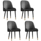 Glam Metal Dining Room Chairs Upholstered Side PU Leather Armchairs for Restaurant Black 4 Piece Set Brass Gold Clearhalo ' kitchen&dining_furn' 'Dining Chairs' 'Dining Tables & Seating' 'dining_chair' 'furn' 'furn_dining_chair' 'Furniture' 'furniture_dining_chair' 'Kitchen & Dining Furniture' 'kitchen' 3968823