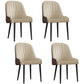 Glam Metal Dining Room Chairs Upholstered Side PU Leather Armchairs for Restaurant Beige 4 Piece Set Black Clearhalo ' kitchen&dining_furn' 'Dining Chairs' 'Dining Tables & Seating' 'dining_chair' 'furn' 'furn_dining_chair' 'Furniture' 'furniture_dining_chair' 'Kitchen & Dining Furniture' 'kitchen' 3968826