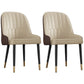 Glam Metal Dining Room Chairs Upholstered Side PU Leather Armchairs for Restaurant Beige 2 Piece Set Brass Gold Clearhalo ' kitchen&dining_furn' 'Dining Chairs' 'Dining Tables & Seating' 'dining_chair' 'furn' 'furn_dining_chair' 'Furniture' 'furniture_dining_chair' 'Kitchen & Dining Furniture' 'kitchen' 3968828