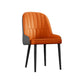 Glam Metal Dining Room Chairs Upholstered Side PU Leather Armchairs for Restaurant Orange 1 Piece Black Clearhalo ' kitchen&dining_furn' 'Dining Chairs' 'Dining Tables & Seating' 'dining_chair' 'furn' 'furn_dining_chair' 'Furniture' 'furniture_dining_chair' 'Kitchen & Dining Furniture' 'kitchen' 3968830