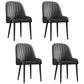 Glam Metal Dining Room Chairs Upholstered Side PU Leather Armchairs for Restaurant Black 4 Piece Set Black Clearhalo ' kitchen&dining_furn' 'Dining Chairs' 'Dining Tables & Seating' 'dining_chair' 'furn' 'furn_dining_chair' 'Furniture' 'furniture_dining_chair' 'Kitchen & Dining Furniture' 'kitchen' 3968838