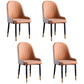 Scandinavian Indoor Arm Chair Parsons Back Upholstered Metal Dining Room Chair Orange Set of 4 Clearhalo ' kitchen&dining_furn' 'Dining Chairs' 'Dining Tables & Seating' 'dining_chair' 'Furniture' 'furniture_dining_chair' 'Kitchen & Dining Furniture' 'kitchen' 3968842