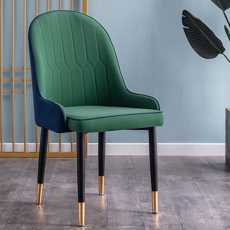 Scandinavian Indoor Arm Chair Parsons Back Upholstered Metal Dining Room Chair Clearhalo ' kitchen&dining_furn' 'Dining Chairs' 'Dining Tables & Seating' 'dining_chair' 'Furniture' 'furniture_dining_chair' 'Kitchen & Dining Furniture' 'kitchen' 3968843