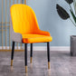Scandinavian Indoor Arm Chair Parsons Back Upholstered Metal Dining Room Chair Yellow 1 Piece Clearhalo ' kitchen&dining_furn' 'Dining Chairs' 'Dining Tables & Seating' 'dining_chair' 'Furniture' 'furniture_dining_chair' 'Kitchen & Dining Furniture' 'kitchen' 3968846