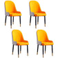 Scandinavian Indoor Arm Chair Parsons Back Upholstered Metal Dining Room Chair Yellow Set of 4 Clearhalo ' kitchen&dining_furn' 'Dining Chairs' 'Dining Tables & Seating' 'dining_chair' 'Furniture' 'furniture_dining_chair' 'Kitchen & Dining Furniture' 'kitchen' 3968847