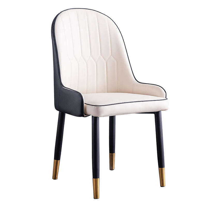 Scandinavian Indoor Arm Chair Parsons Back Upholstered Metal Dining Room Chair Clearhalo ' kitchen&dining_furn' 'Dining Chairs' 'Dining Tables & Seating' 'dining_chair' 'Furniture' 'furniture_dining_chair' 'Kitchen & Dining Furniture' 'kitchen' 3968848