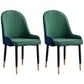 Scandinavian Indoor Arm Chair Parsons Back Upholstered Metal Dining Room Chair Green Set of 2 Clearhalo ' kitchen&dining_furn' 'Dining Chairs' 'Dining Tables & Seating' 'dining_chair' 'Furniture' 'furniture_dining_chair' 'Kitchen & Dining Furniture' 'kitchen' 3968851