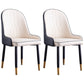 Scandinavian Indoor Arm Chair Parsons Back Upholstered Metal Dining Room Chair Black-White Set of 2 Clearhalo ' kitchen&dining_furn' 'Dining Chairs' 'Dining Tables & Seating' 'dining_chair' 'Furniture' 'furniture_dining_chair' 'Kitchen & Dining Furniture' 'kitchen' 3968857