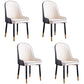 Scandinavian Indoor Arm Chair Parsons Back Upholstered Metal Dining Room Chair Black-White Set of 4 Clearhalo ' kitchen&dining_furn' 'Dining Chairs' 'Dining Tables & Seating' 'dining_chair' 'Furniture' 'furniture_dining_chair' 'Kitchen & Dining Furniture' 'kitchen' 3968858