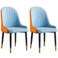Scandinavian Indoor Arm Chair Parsons Back Upholstered Metal Dining Room Chair Sky Blue Set of 2 Clearhalo ' kitchen&dining_furn' 'Dining Chairs' 'Dining Tables & Seating' 'dining_chair' 'Furniture' 'furniture_dining_chair' 'Kitchen & Dining Furniture' 'kitchen' 3968860