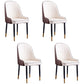 Scandinavian Indoor Arm Chair Parsons Back Upholstered Metal Dining Room Chair White-Brown Set of 4 Clearhalo ' kitchen&dining_furn' 'Dining Chairs' 'Dining Tables & Seating' 'dining_chair' 'Furniture' 'furniture_dining_chair' 'Kitchen & Dining Furniture' 'kitchen' 3968876