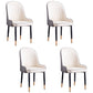 Scandinavian Indoor Arm Chair Parsons Back Upholstered Metal Dining Room Chair Gray-White Set of 4 Clearhalo ' kitchen&dining_furn' 'Dining Chairs' 'Dining Tables & Seating' 'dining_chair' 'Furniture' 'furniture_dining_chair' 'Kitchen & Dining Furniture' 'kitchen' 3968879