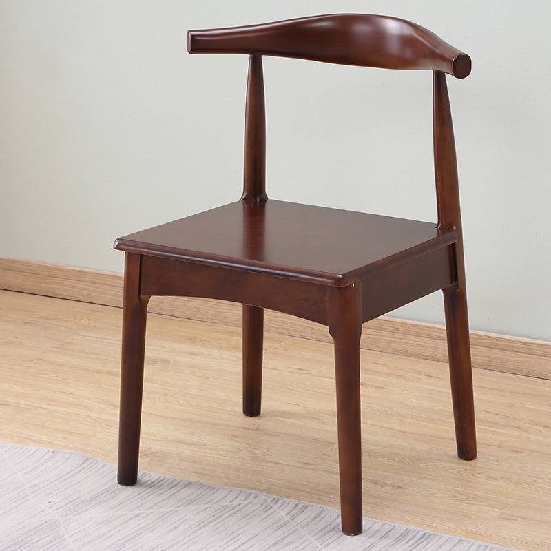 Home Scandinavian Side Chair Open Back Wood Upholstered Dining Room Chair Dark Wood 1 Piece Clearhalo ' kitchen&dining_furn' 'Dining Chairs' 'Dining Tables & Seating' 'dining_chair' 'furn' 'furn_dining_chair' 'Furniture' 'furniture_dining_chair' 'Kitchen & Dining Furniture' 'kitchen' 3968891