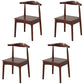 Home Scandinavian Side Chair Open Back Wood Upholstered Dining Room Chair Dark Wood 4 Piece Set Clearhalo ' kitchen&dining_furn' 'Dining Chairs' 'Dining Tables & Seating' 'dining_chair' 'furn' 'furn_dining_chair' 'Furniture' 'furniture_dining_chair' 'Kitchen & Dining Furniture' 'kitchen' 3968895
