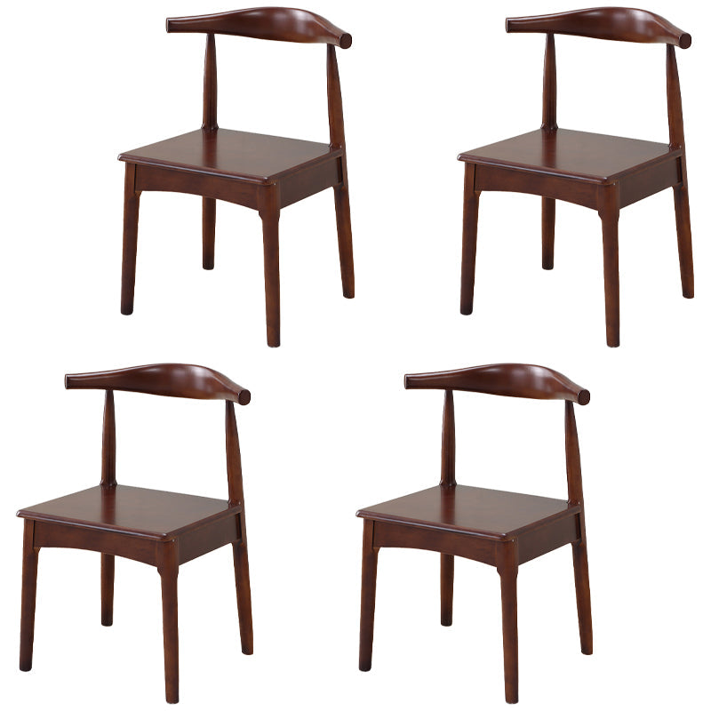 Home Scandinavian Side Chair Open Back Wood Upholstered Dining Room Chair Dark Wood 4 Piece Set Clearhalo ' kitchen&dining_furn' 'Dining Chairs' 'Dining Tables & Seating' 'dining_chair' 'furn' 'furn_dining_chair' 'Furniture' 'furniture_dining_chair' 'Kitchen & Dining Furniture' 'kitchen' 3968895