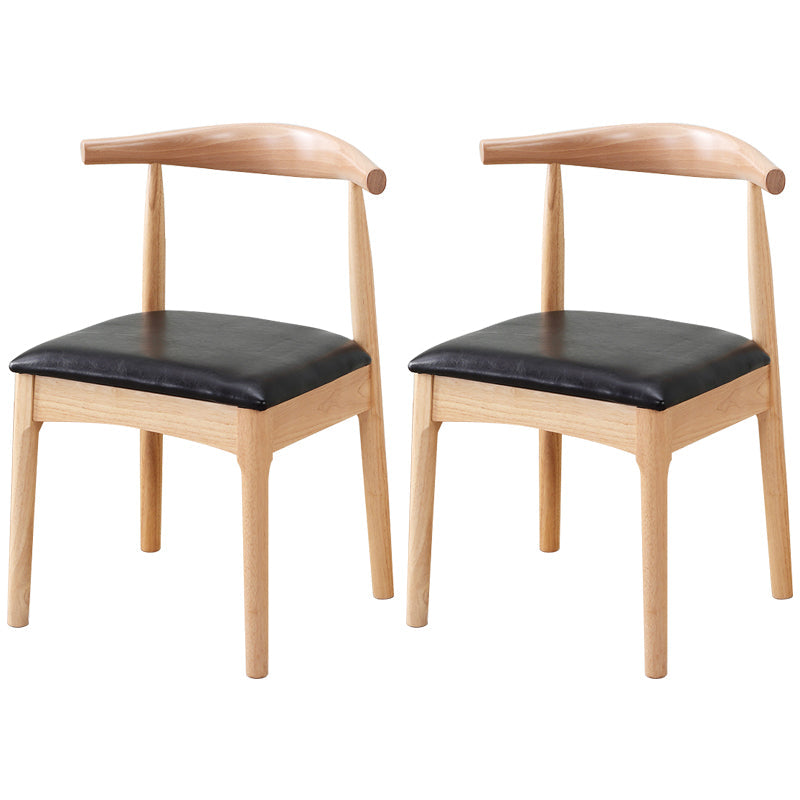 Home Scandinavian Side Chair Open Back Wood Upholstered Dining Room Chair Black 2 Piece Set Clearhalo ' kitchen&dining_furn' 'Dining Chairs' 'Dining Tables & Seating' 'dining_chair' 'furn' 'furn_dining_chair' 'Furniture' 'furniture_dining_chair' 'Kitchen & Dining Furniture' 'kitchen' 3968905