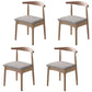 Home Scandinavian Side Chair Open Back Wood Upholstered Dining Room Chair Off-White 4 Piece Set Clearhalo ' kitchen&dining_furn' 'Dining Chairs' 'Dining Tables & Seating' 'dining_chair' 'furn' 'furn_dining_chair' 'Furniture' 'furniture_dining_chair' 'Kitchen & Dining Furniture' 'kitchen' 3968912