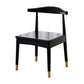 Home Scandinavian Side Chair Open Back Wood Upholstered Dining Room Chair Black-Wood 1 Piece Clearhalo ' kitchen&dining_furn' 'Dining Chairs' 'Dining Tables & Seating' 'dining_chair' 'furn' 'furn_dining_chair' 'Furniture' 'furniture_dining_chair' 'Kitchen & Dining Furniture' 'kitchen' 3968913