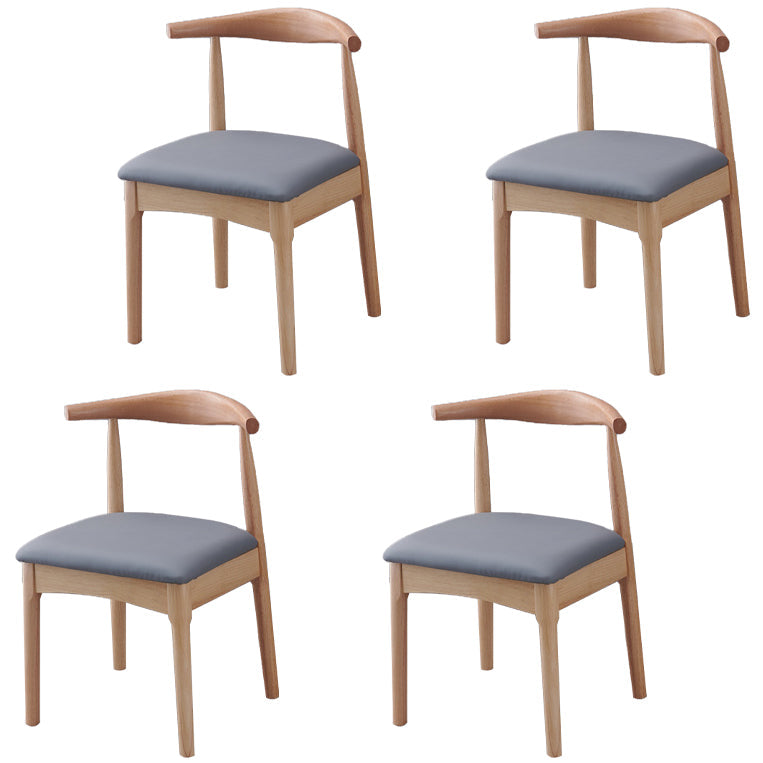 Home Scandinavian Side Chair Open Back Wood Upholstered Dining Room Chair Grey 4 Piece Set Clearhalo ' kitchen&dining_furn' 'Dining Chairs' 'Dining Tables & Seating' 'dining_chair' 'furn' 'furn_dining_chair' 'Furniture' 'furniture_dining_chair' 'Kitchen & Dining Furniture' 'kitchen' 3968918