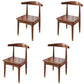 Home Scandinavian Side Chair Open Back Wood Upholstered Dining Room Chair Walnut 4 Piece Set Clearhalo ' kitchen&dining_furn' 'Dining Chairs' 'Dining Tables & Seating' 'dining_chair' 'furn' 'furn_dining_chair' 'Furniture' 'furniture_dining_chair' 'Kitchen & Dining Furniture' 'kitchen' 3968924