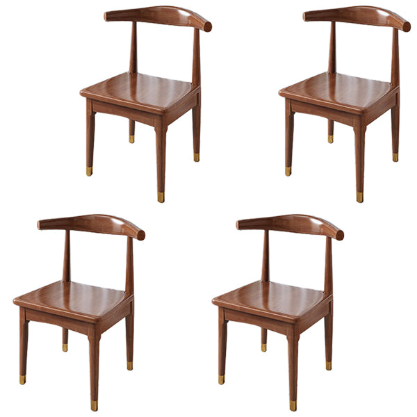 Home Scandinavian Side Chair Open Back Wood Upholstered Dining Room Chair Walnut 4 Piece Set Clearhalo ' kitchen&dining_furn' 'Dining Chairs' 'Dining Tables & Seating' 'dining_chair' 'furn' 'furn_dining_chair' 'Furniture' 'furniture_dining_chair' 'Kitchen & Dining Furniture' 'kitchen' 3968924