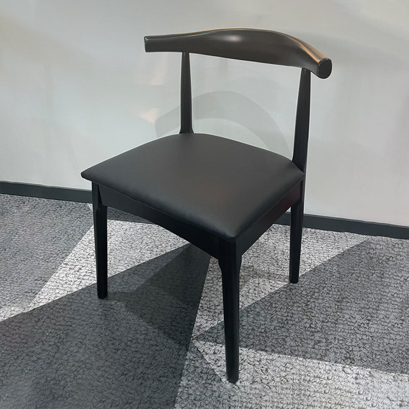 Home Scandinavian Side Chair Open Back Wood Upholstered Dining Room Chair Gold-Black 1 Piece Clearhalo ' kitchen&dining_furn' 'Dining Chairs' 'Dining Tables & Seating' 'dining_chair' 'furn' 'furn_dining_chair' 'Furniture' 'furniture_dining_chair' 'Kitchen & Dining Furniture' 'kitchen' 3968925