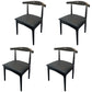 Home Scandinavian Side Chair Open Back Wood Upholstered Dining Room Chair Gold-Black 4 Piece Set Clearhalo ' kitchen&dining_furn' 'Dining Chairs' 'Dining Tables & Seating' 'dining_chair' 'furn' 'furn_dining_chair' 'Furniture' 'furniture_dining_chair' 'Kitchen & Dining Furniture' 'kitchen' 3968927