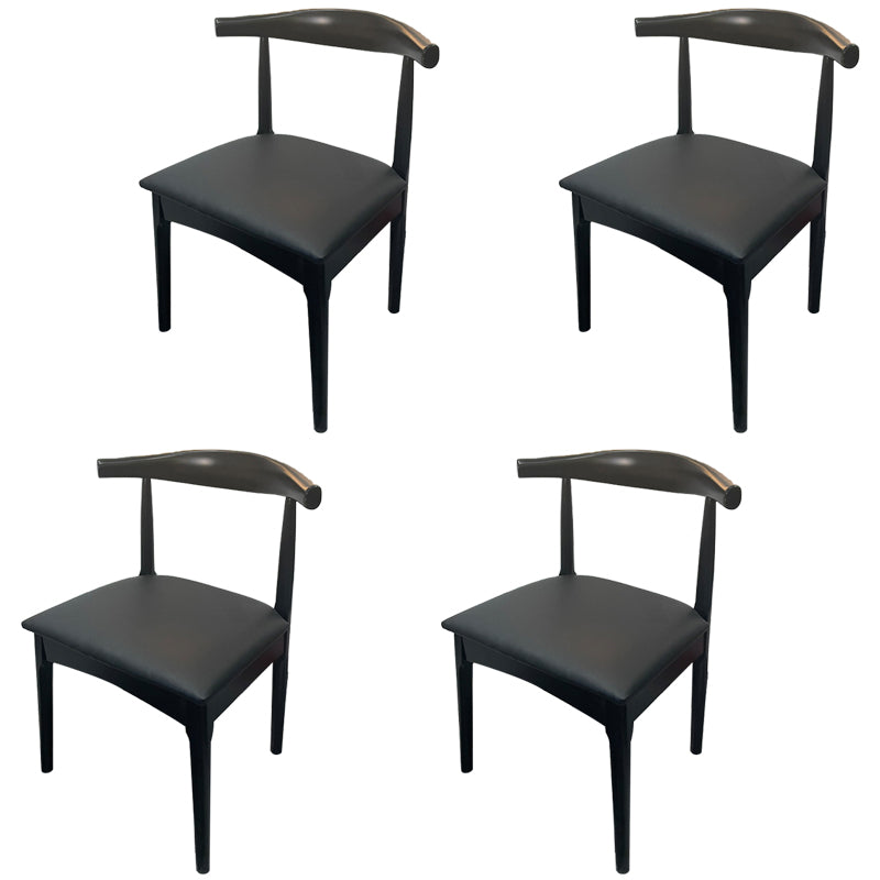 Home Scandinavian Side Chair Open Back Wood Upholstered Dining Room Chair Gold-Black 4 Piece Set Clearhalo ' kitchen&dining_furn' 'Dining Chairs' 'Dining Tables & Seating' 'dining_chair' 'furn' 'furn_dining_chair' 'Furniture' 'furniture_dining_chair' 'Kitchen & Dining Furniture' 'kitchen' 3968927
