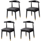 Home Scandinavian Side Chair Open Back Wood Upholstered Dining Room Chair Dark Gray 4 Piece Set Clearhalo ' kitchen&dining_furn' 'Dining Chairs' 'Dining Tables & Seating' 'dining_chair' 'furn' 'furn_dining_chair' 'Furniture' 'furniture_dining_chair' 'Kitchen & Dining Furniture' 'kitchen' 3968930