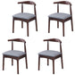 Home Scandinavian Side Chair Open Back Wood Upholstered Dining Room Chair Silver Gray 4 Piece Set Clearhalo ' kitchen&dining_furn' 'Dining Chairs' 'Dining Tables & Seating' 'dining_chair' 'furn' 'furn_dining_chair' 'Furniture' 'furniture_dining_chair' 'Kitchen & Dining Furniture' 'kitchen' 3968933