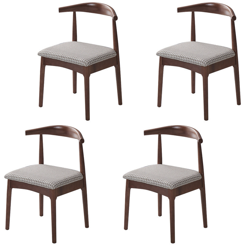 Home Scandinavian Side Chair Open Back Wood Upholstered Dining Room Chair Light Beige 4 Piece Set Clearhalo ' kitchen&dining_furn' 'Dining Chairs' 'Dining Tables & Seating' 'dining_chair' 'furn' 'furn_dining_chair' 'Furniture' 'furniture_dining_chair' 'Kitchen & Dining Furniture' 'kitchen' 3968939